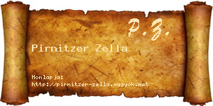Pirnitzer Zella névjegykártya